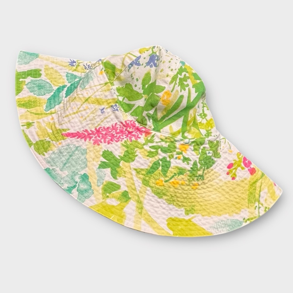 MARIMEKKO summer floral cotton floppy sun hat size medium beach resort pool